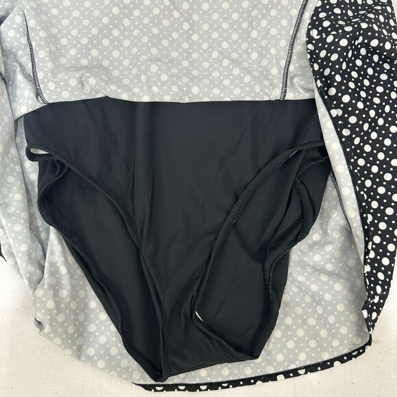 Croft&Barrow Black White Polka Dot Swim Dress Tankini Plus Size 20W - Picture 4 of 12